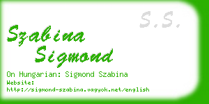 szabina sigmond business card